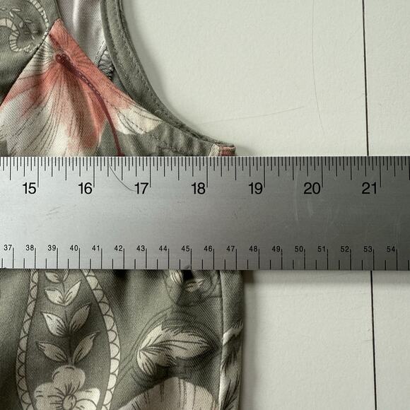 Vintage Caribbean Joe Rayon Floral Vest Women’s M Soft Butch Tropical Paisley - Picture 10 of 12